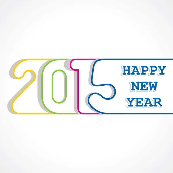 Creativo feliz año nuevo 2015 — Archivo Imágenes Vectoriales