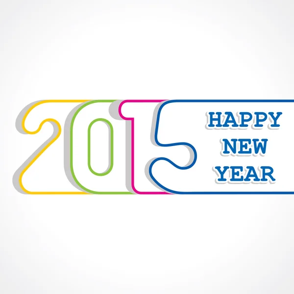 Creativo feliz año nuevo 2015 — Vector de stock