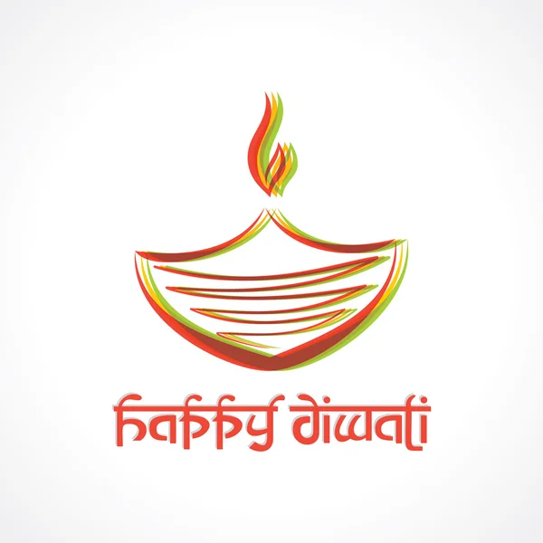 Diwali hälsning bakgrund — Stock vektor