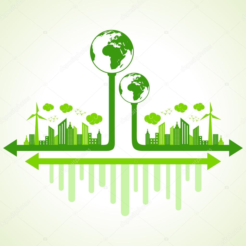 Ecology concept with earth icon