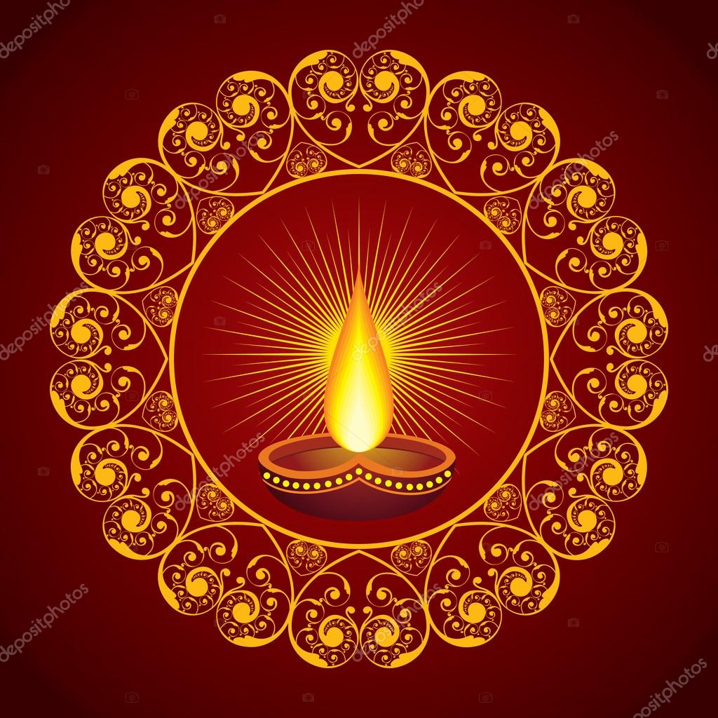 Creative Diwali greeting card Stock Vector by ©graphicsdunia4u ...