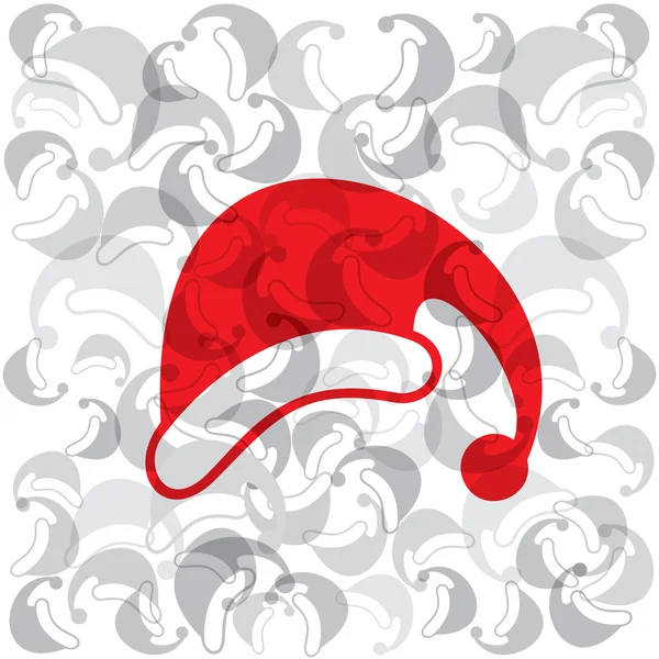 Design de Natal com chapéu de Santa — Vetor de Stock