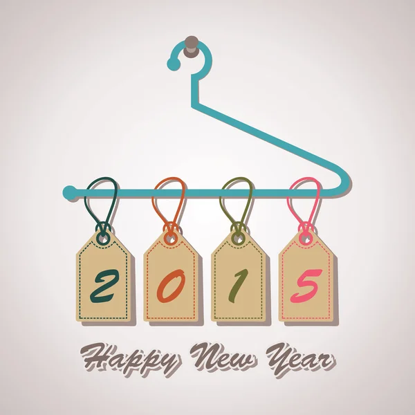 2015 hanging on a hanger — Stock Vector