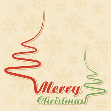 kartı ile stilize Noel ağacı