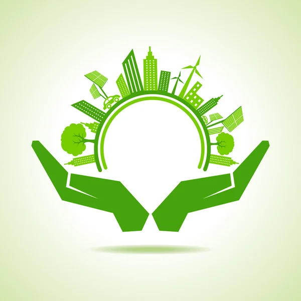 Eco cityscape — Stock Illustration Eco cityscape Royalty Free Stock Illustrations