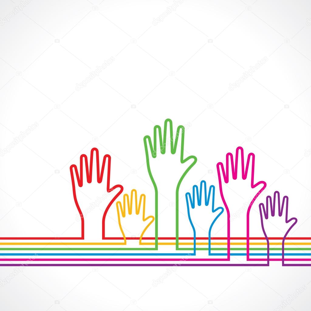 Colorful hands