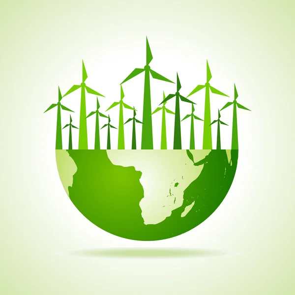 Eco windmolens — Stockvector