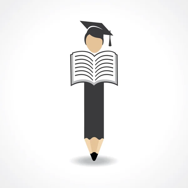 Diseño del estudiante con lápiz — Vector de stock