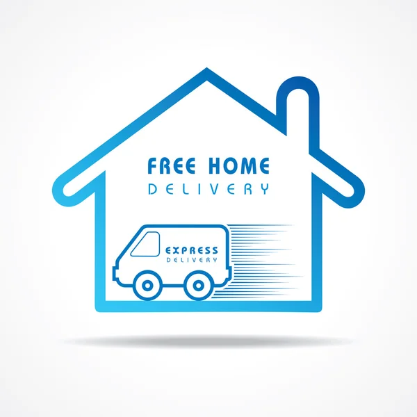 Konsep Free Home Delivery - Stok Vektor