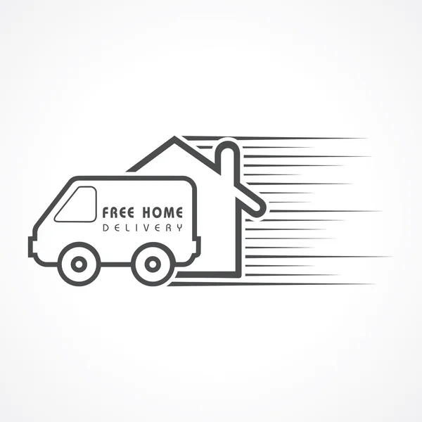 Konsep Free Home Delivery - Stok Vektor