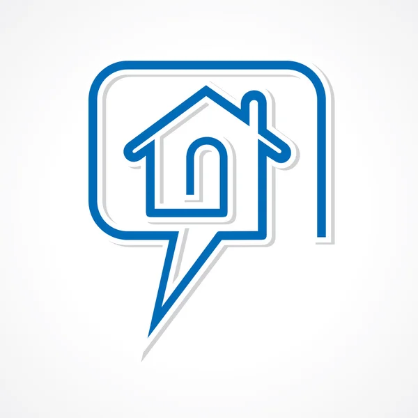 Chat para conceito imobiliário — Vetor de Stock
