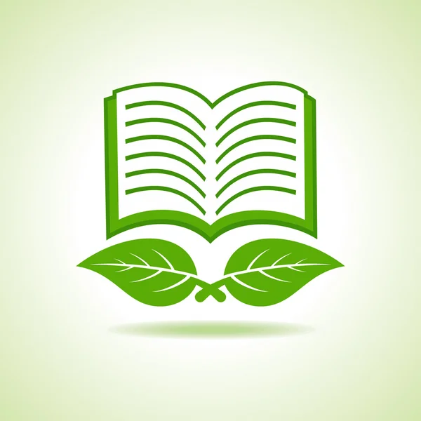 Eco libro icono — Vector de stock