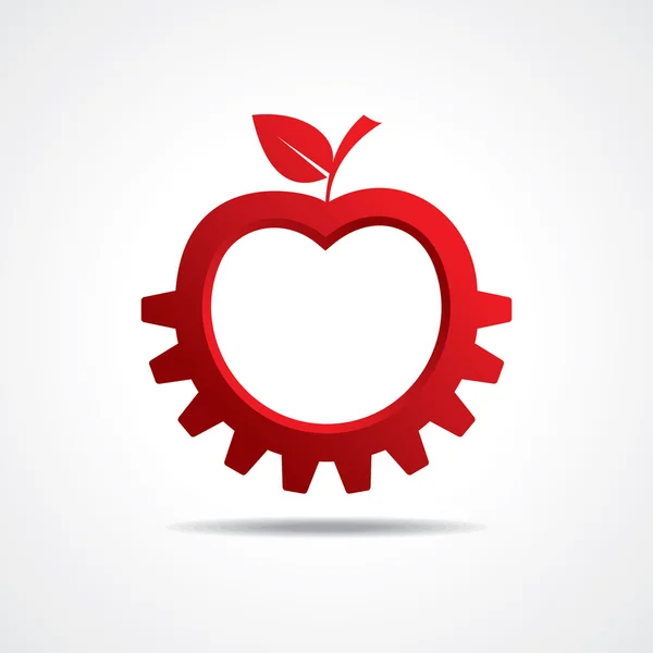 Equipo de manzana roja — Vector de stock