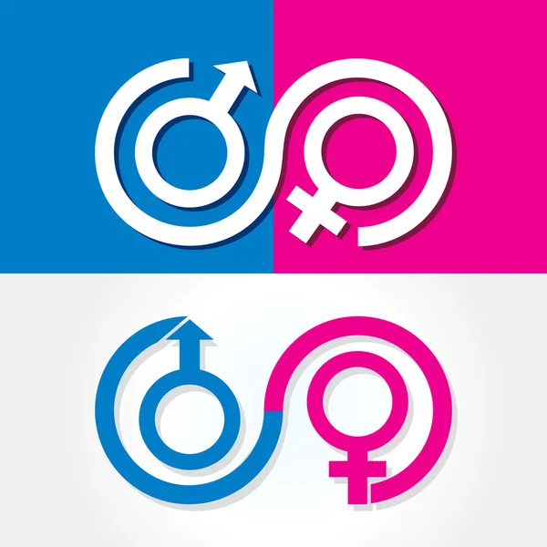 Simbol Laki-laki dan Perempuan - Stok Vektor