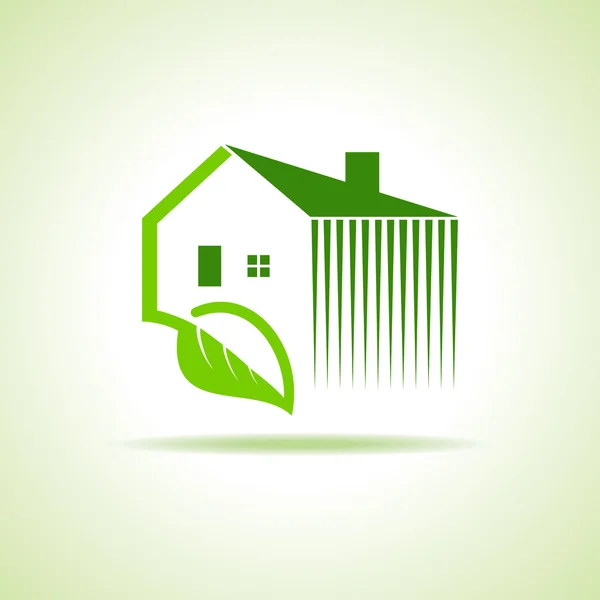 Eco icono del hogar — Vector de stock