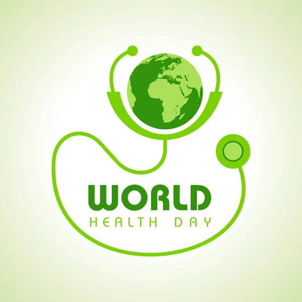 Dia Mundial da Saúde Criativa Saudação vetor de estoque — Vetor de Stock