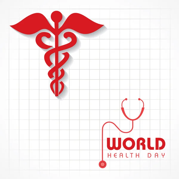 Vecteur de stock de salutation Journée mondiale de la santé créative — Image vectorielle