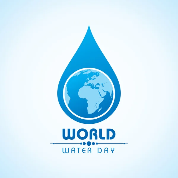 Saludo al Día Mundial del Agua Creativo — Archivo Imágenes Vectoriales