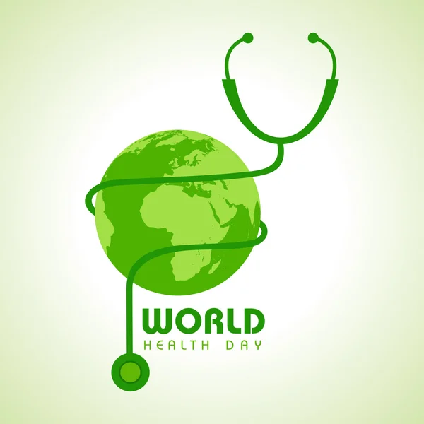 Día Mundial de la Salud Creativo Saludo vector de stock — Archivo Imágenes Vectoriales