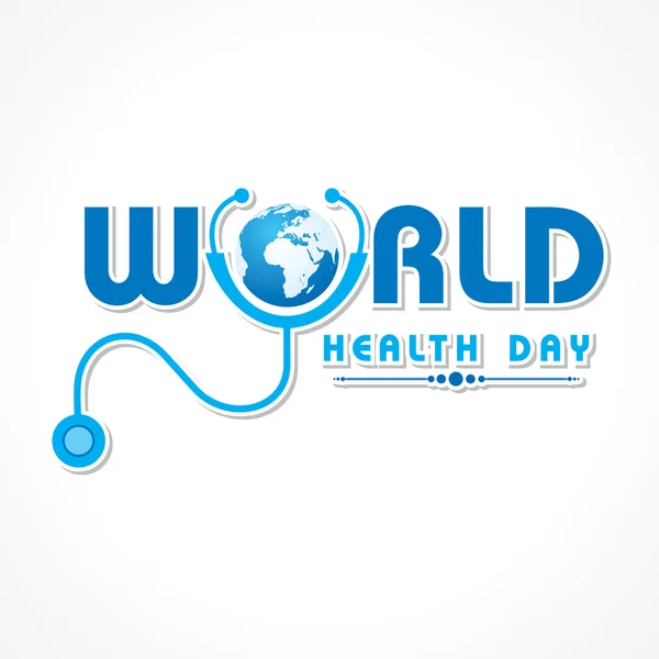 Saudação do Dia Mundial da Saúde Criativa — Vetor de Stock