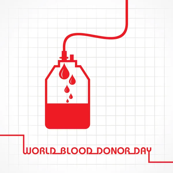 Креативное приветствие Всемирного дня кровавого донора — стоковый вектор