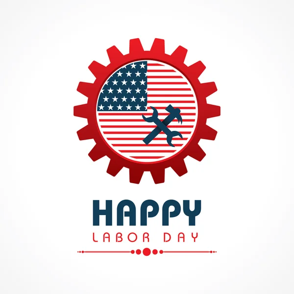 Creative happy labor day greeting — Stock Vector