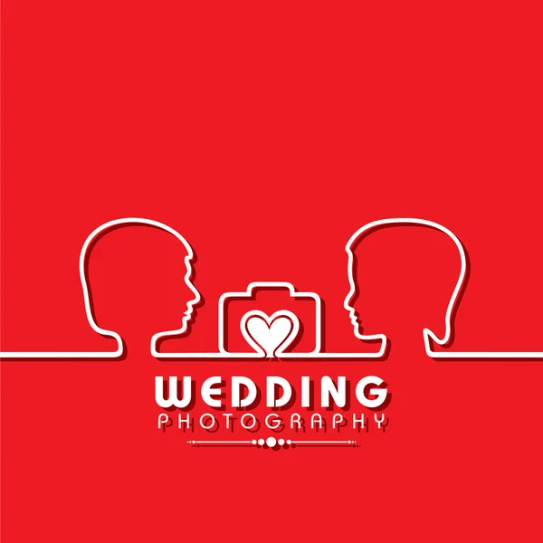 Wektor Wedding Photography Concept stock — Wektor stockowy