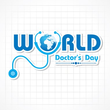 Yaratıcı Ulusal doktorun gün tebrik kartı hisse senedi vektör