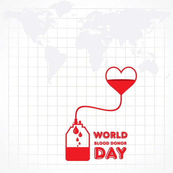 Yaratıcı Dünya Kan Bağışı Günü hisse senedi vektörünü selamlıyor — Stok Vektör