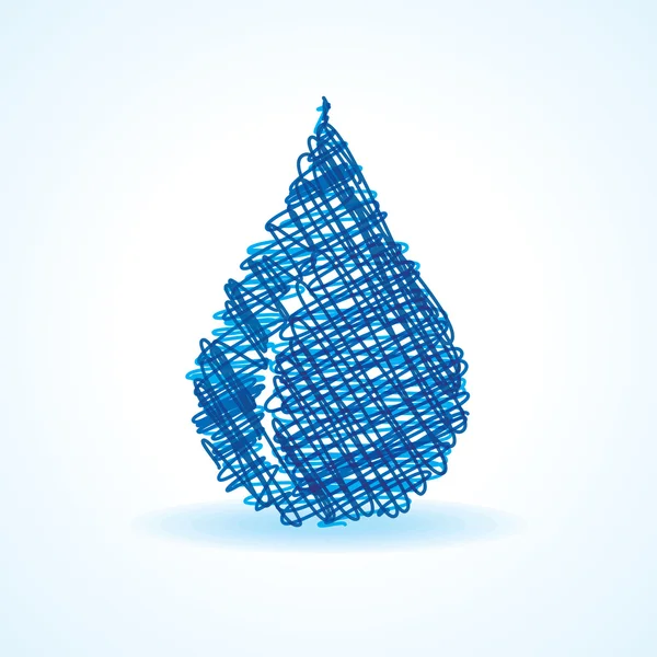 Modrá voda kapka designu — Stockový vektor