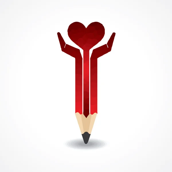 Rädda liv konceptet med penna händer lager vektor — Stock vektor