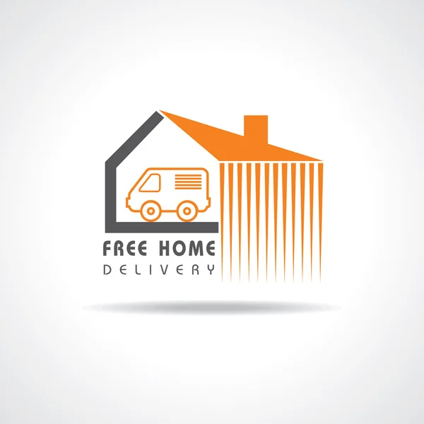 Konsep Free Home Delivery - Stok Vektor