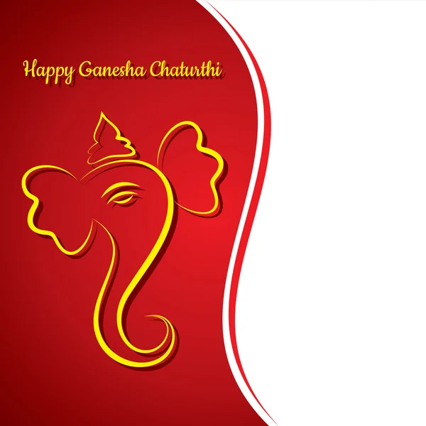 Biglietto di auguri ganesh chaturthi creativo — Vettoriale Stock