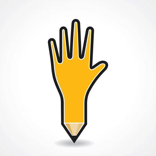 Main créative avec crayon — Image vectorielle
