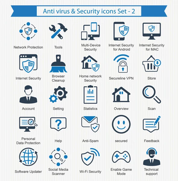 Anti virus & Security icons - Set 2 — Stock Vector