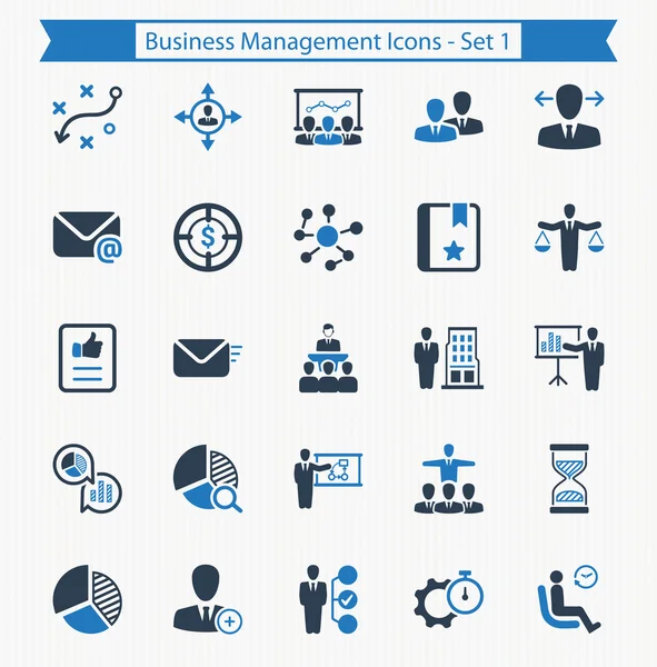 Icônes de gestion d'entreprise - Set 1 — Image vectorielle