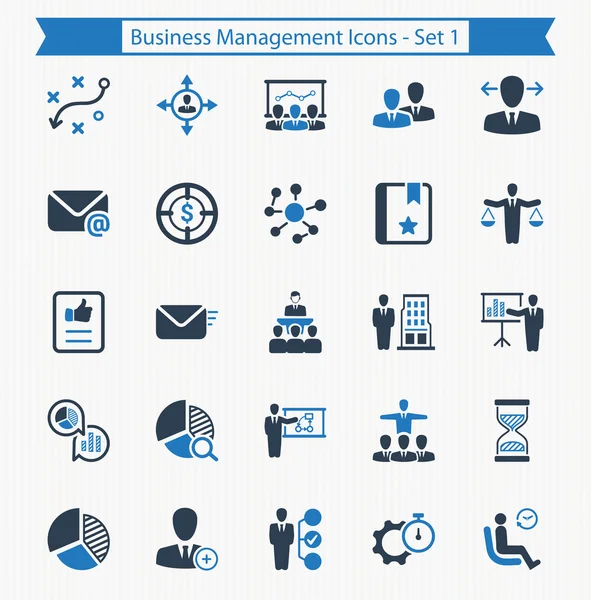 Obchodní řízení ikony - sada 1 — Stockový vektor