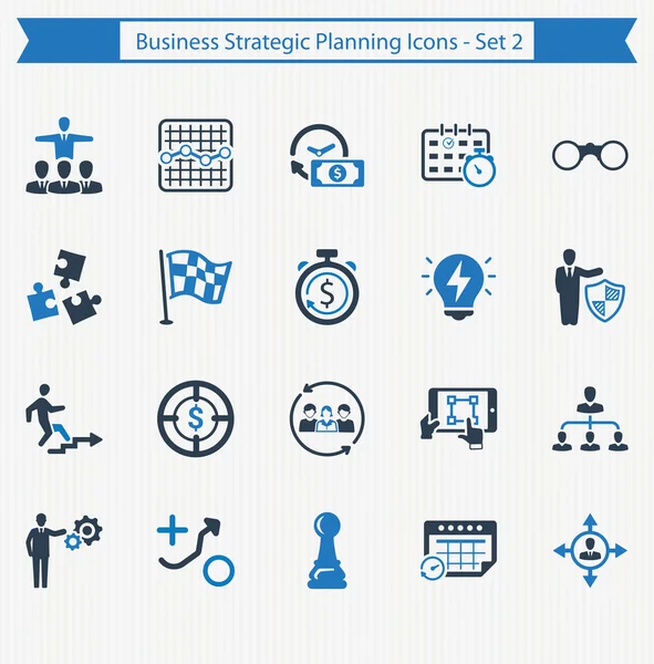 Иконки бизнес-стратегии планирования - Набор 2 — стоковый вектор