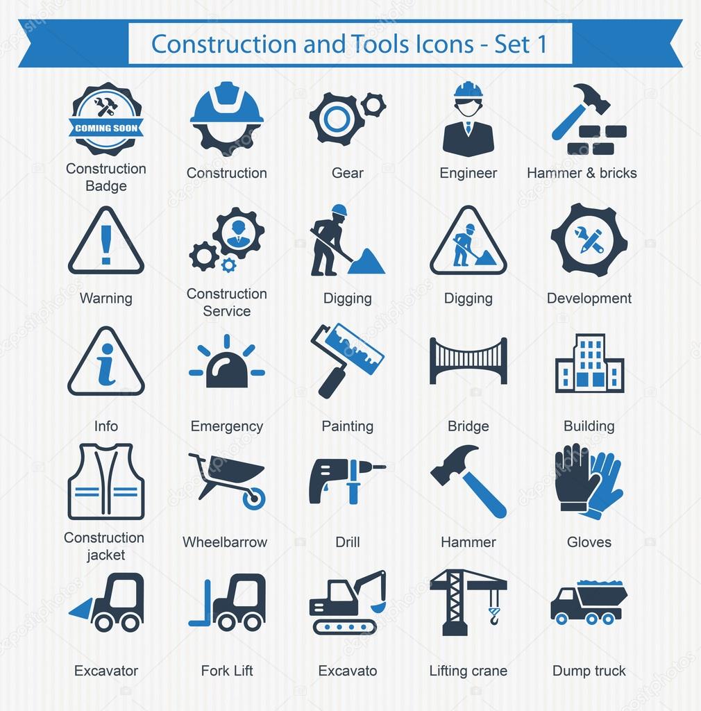 Construction and tools Icon Set - 1