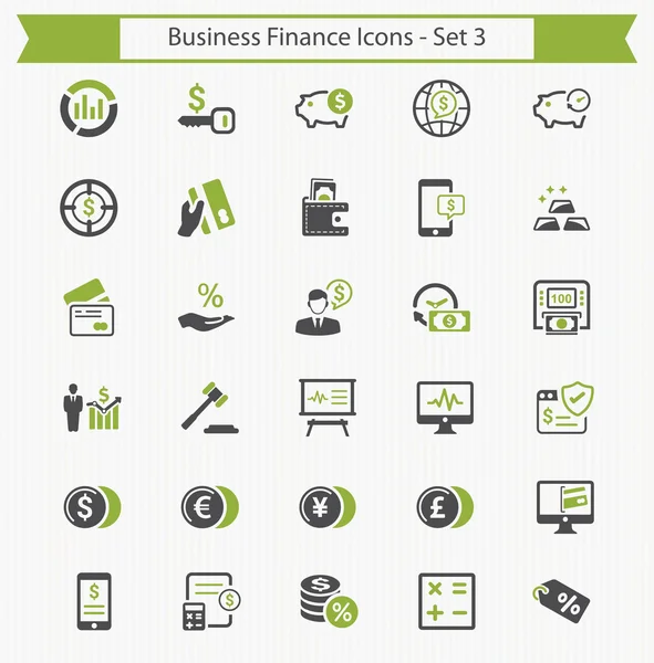 Icônes du financement des entreprises - Set 3 — Image vectorielle