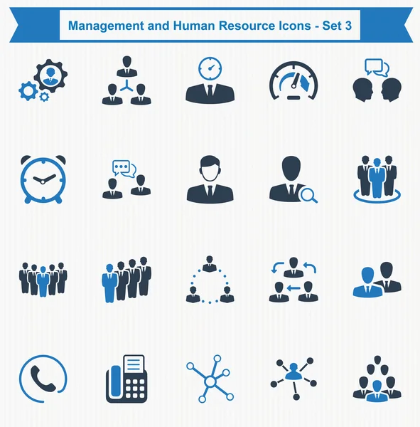 Symbole für Management und Personal - Set 3 — Stockvektor