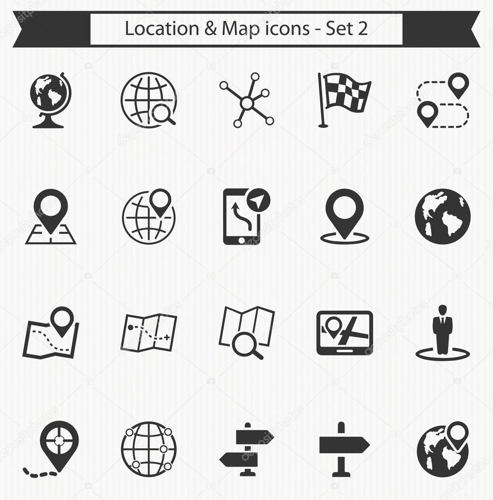 Location & Map icons - Set 2