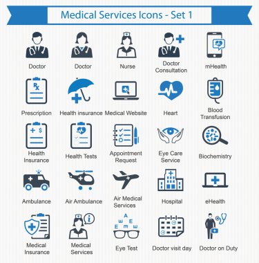 Tıbbi hizmetleri Icons - set 1