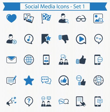 Sosyal Medya Icons - Set 1
