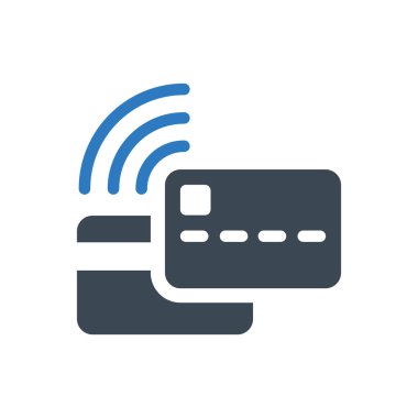 Çevrimiçi bankacılık simgesi - Basit vektör illüstrasyonu