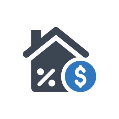 Ev kredisi simgesi - Basit vektör illüstrasyonu