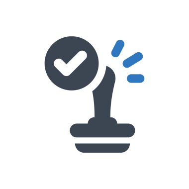 Onaylanan simge - Basit vektör illüstrasyonu