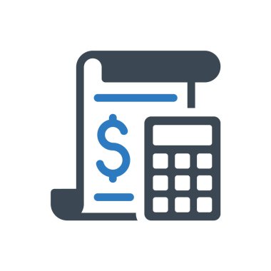 Muhasebe simgesi - Basit vektör çizimi