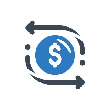 Para aktarım simgesi - Basit vektör illüstrasyonu