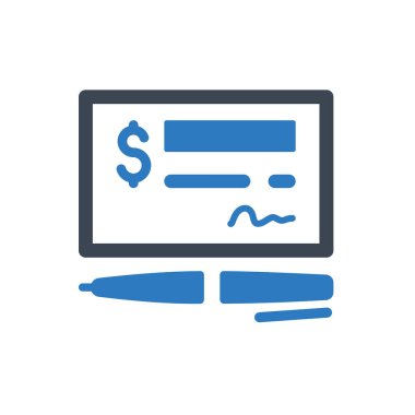 Banka denetim simgesi - Basit vektör illüstrasyonu